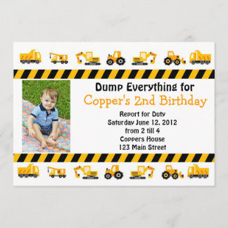 Convite de Aniversário para Construção