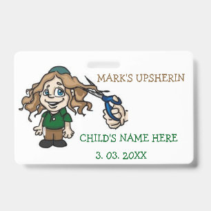 Convite de Aniversário para Crachá de I.D. de Upsh