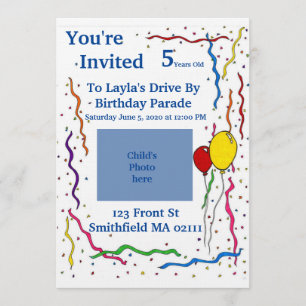 Convite de aniversário para criança