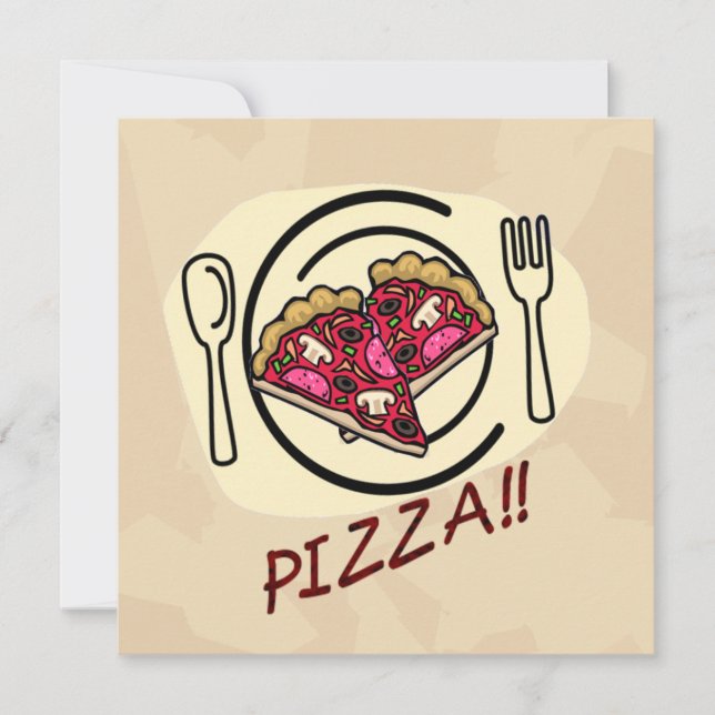 Convite de Aniversário para Criança do Partido Piz (Frente)