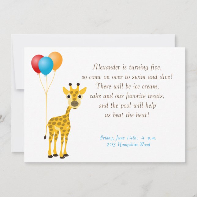 Convite de aniversário para crianças (Frente)