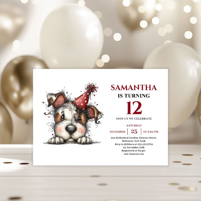 Convite de aniversário para crianças com festa de  (Sweet whimsical animals party kids birthday invitation

)