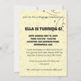 Convite de Aniversário para Crianças Imaginosas