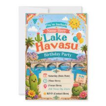 Convite de Aniversário para Crianças Lake Havasu