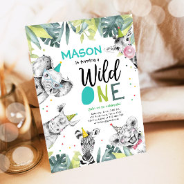 Convite de Aniversário para Crianças Safari Selvag