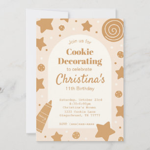 Convite de Aniversário para Decoração de Biscoito