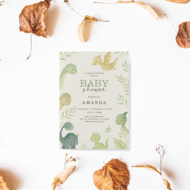 Convite de Aniversário para Dinossauro Bonito (Criador carregado)