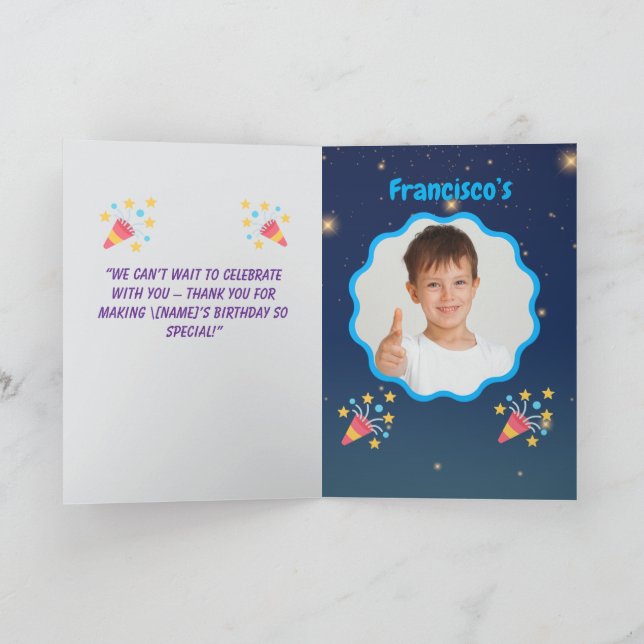 Convite de Aniversário para Dinossauros - Selva Ki (Interior)