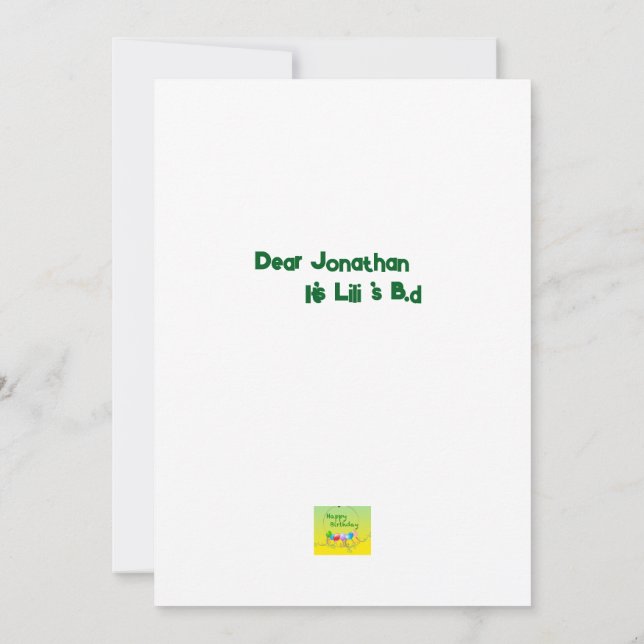 Convite de aniversário para download Card Monkey (Verso)