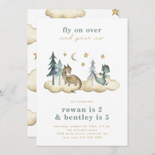 Convite de Aniversário para Dragões Conjuntos   Co