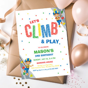 Convite de Aniversário para Escalada Vamos Subir e