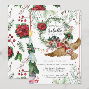 Convite de Aniversário para Fada de inverno