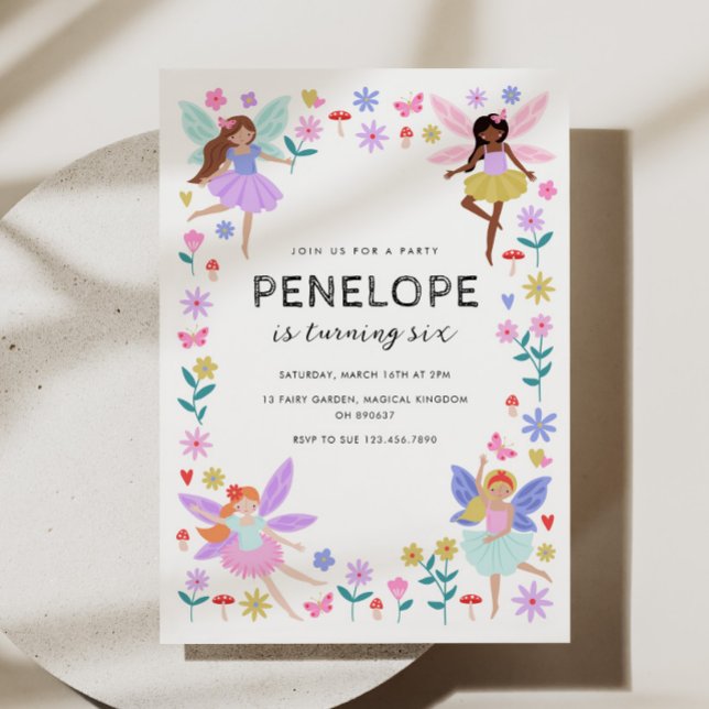 Convite de aniversário para fadas (Criador carregado)