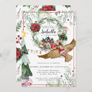 Convite de Aniversário para Fadas de inverno