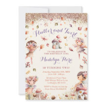 Convite de Aniversário para Fadas de Queda - BK161