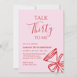 Convite de Aniversário para Falar Trinta Comigo