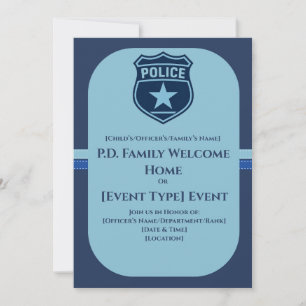 Convite de Aniversário para Família da Polícia