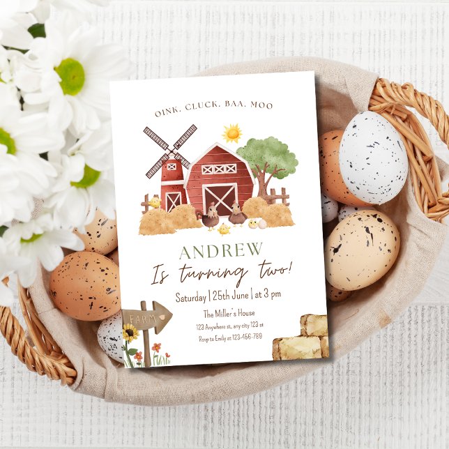 Convite de Aniversário para fazendas, Aniversário  (Criador carregado)