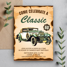 Convite de Aniversário para Festa Clássica de Carr