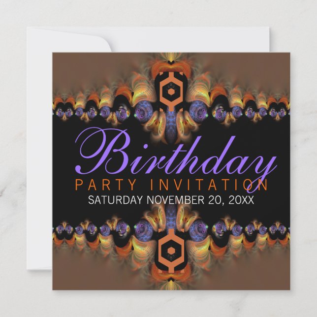 Convite de Aniversário para Festa com Sabor Orient (Frente)