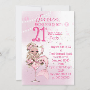 Convite de Aniversário para Festa de Cocktail da S
