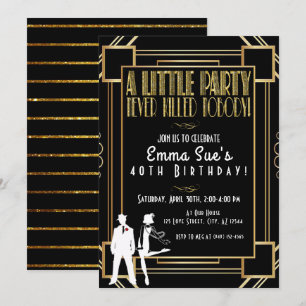 Convite de Aniversário para Festa de Flapper dos A