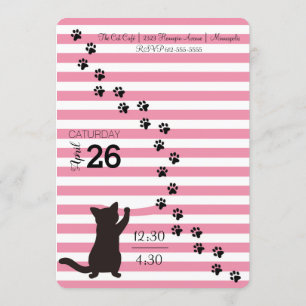 Convite de Aniversário para Festa de Gato Kitty