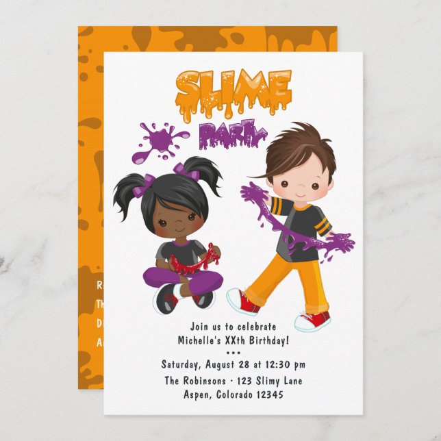 Convite de Aniversário para Festa de Linho (Frente/Verso)