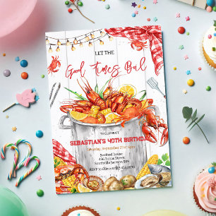 Convite de Aniversário para Festa de Mariscos Cozi