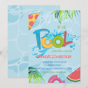 Convite de Aniversário para Festa de Natação de