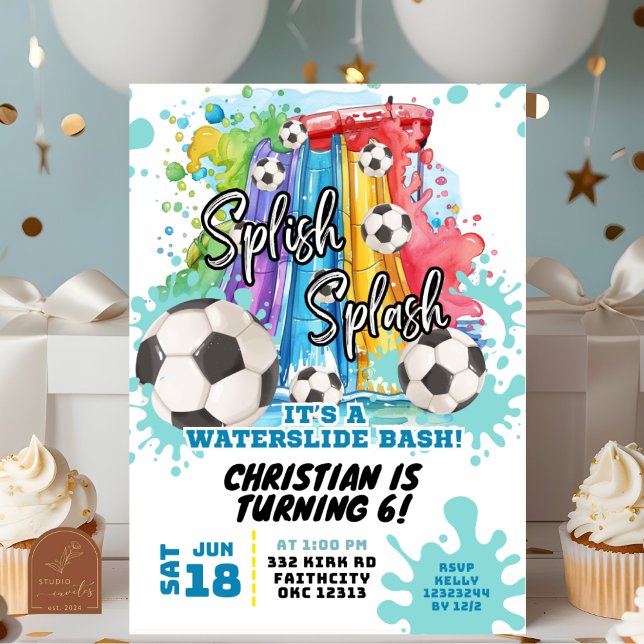 Convite de Aniversário para Festa de Piscina com R (Criador carregado)