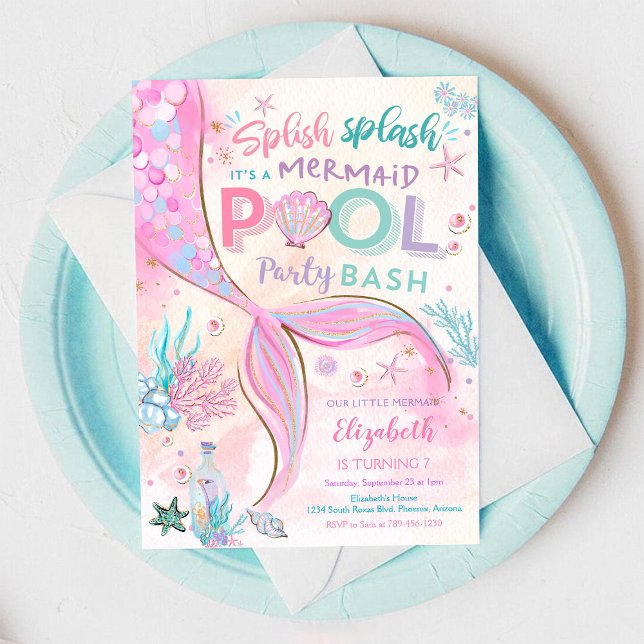 Convite de Aniversário para Festa de Piscina da Se (Criador carregado)