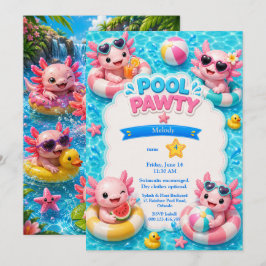 Convite de Aniversário para Festa de Piscina do Ax