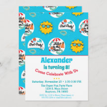 Convite de Aniversário para Festa de piscina para