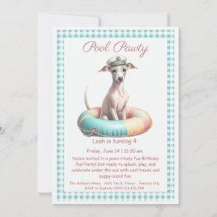 Convite de Aniversário para Festa de Piscina Splas