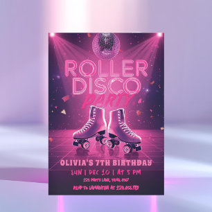 Convite de Aniversário para Festa de Rolo Disco   
