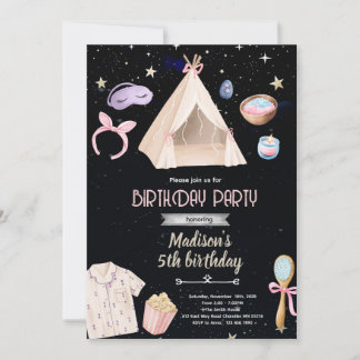 Convite de aniversário para festa de spa com perno