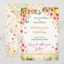 Convite de Aniversário para Festa de Tea do Jardim