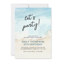 Convite de Aniversário para Festa de Vamos no Ocea