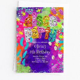 Convite de Aniversário para Festa Disco