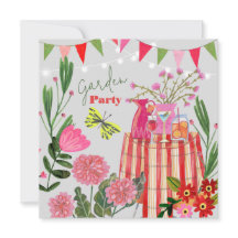 Convite de Aniversário para Festa no Jardim com Fl