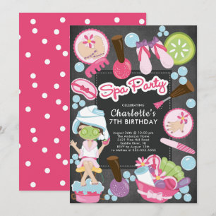 Convite de Aniversário para Festa Spa Cute