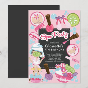 Convite de Aniversário para Festa Spa Cute