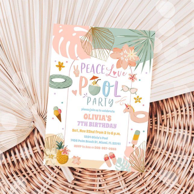 Convite de Aniversário para Festa Tropical na Pisc (Criador carregado)