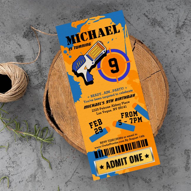 Convite de Aniversário para Festas de Arte (Criador carregado)