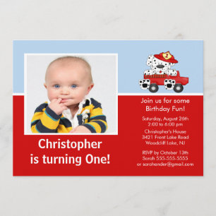 Convite de Aniversário para Fotos Dalmáticas