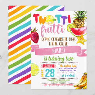 Convite de Aniversário para Frutti