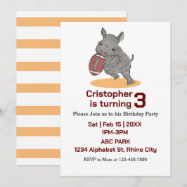 Convite de Aniversário para Futebol Americano do B