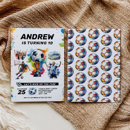 Convite de aniversário para futebol - Festa infant