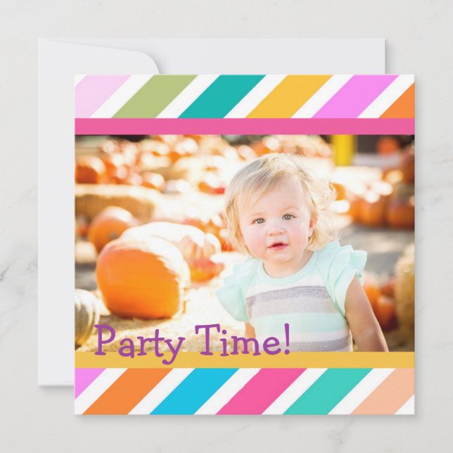 Convite de Aniversário para Garotas do Tempo de Fe (Frente)